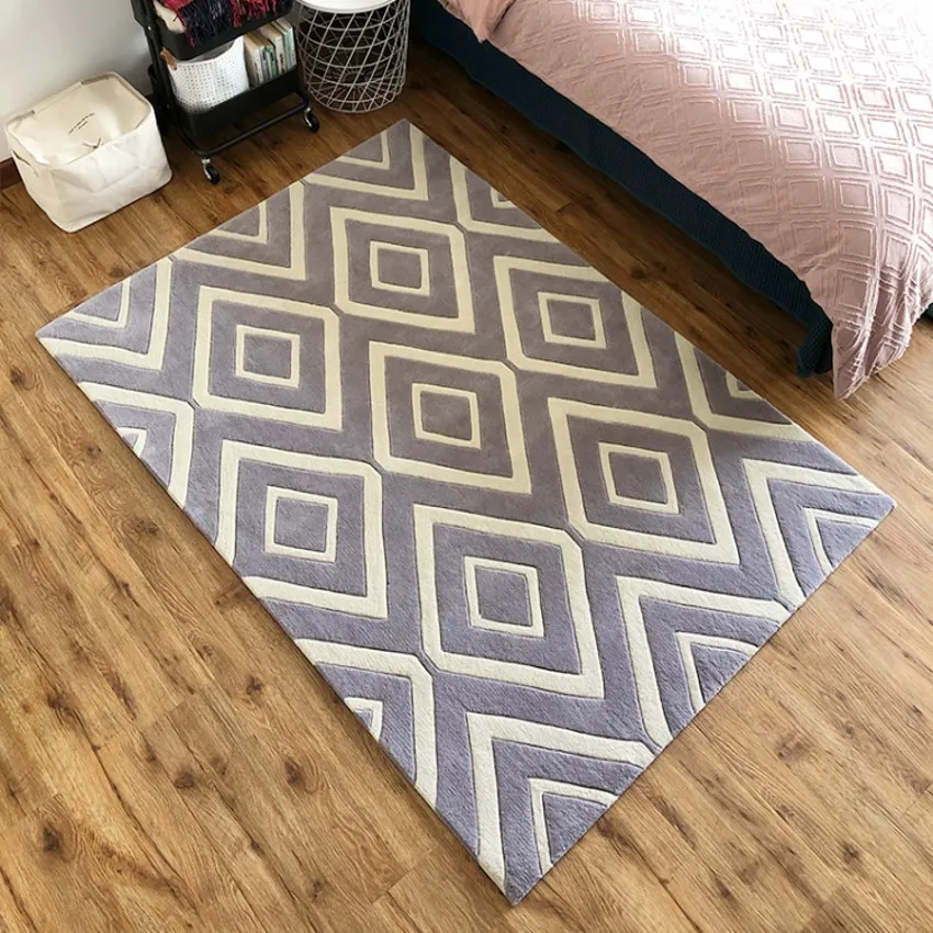 Марокканский Племенной серый Треллис модный ковер, современный дизайн идеально подходит для любого пола
