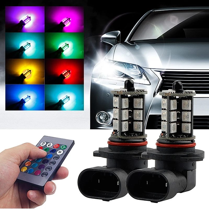 12V RGB remote control H8 H9 H11 5050 27SMD color changing Car LED Fog
