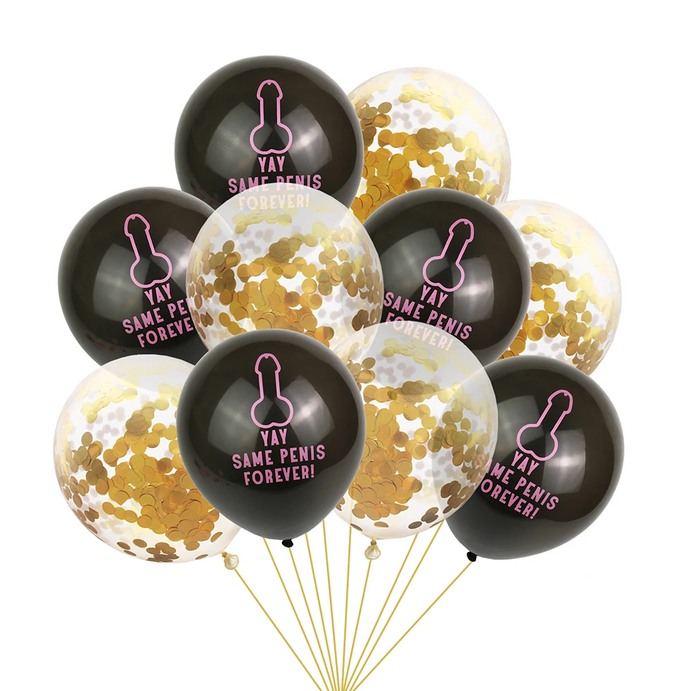 

10pcs Miss To Mrs Balloon Bride To Be Balloons Rose Gold Party Decoration Team Bride Crown Hen Bachelorette Penis Clear Ball 29