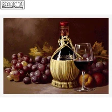 Полный квадратный алмаз 5D DIY Алмазная картина фото на заказ "Виноград и вина" 3D вышивка крестиком Мозаика Декор