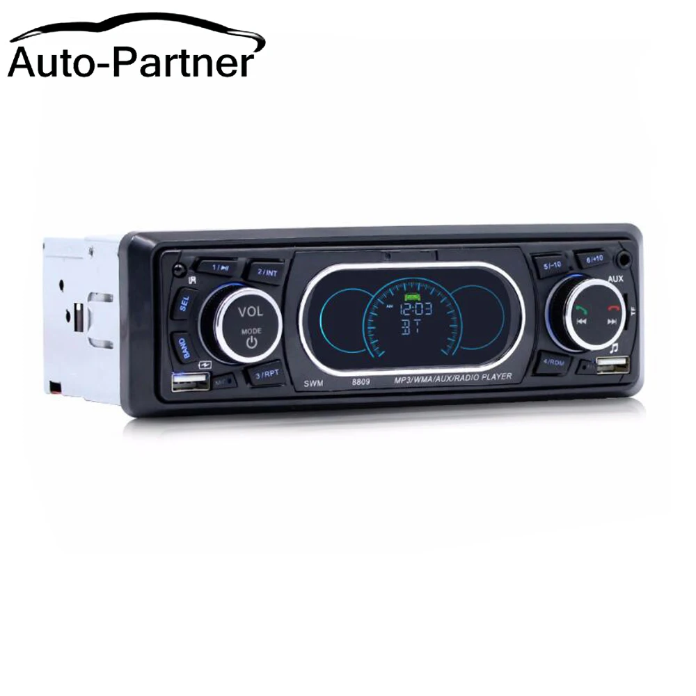 Bluetooth 1-Din автомобильный стерео аудио в-тире MP3 радио плеер Поддержка USB/TF/AUX/FM приемник с беспроводным пультом дистанционного управления 8809