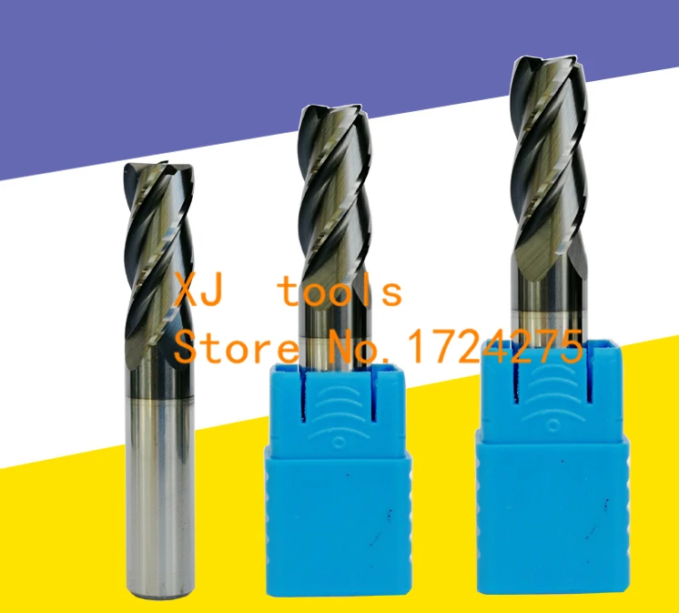 

Free shipping 1PCS 4R1.0~6R1.0*75L 4 flutes Cemented Carbide Corner Radius endmill CNC router bit milling cutter tool