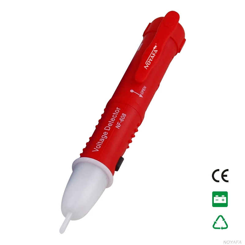 

NOYAFA NF-608 Non Contact AC Voltage Detector 50~1000V Electric Voltage Tester Handled Sensor Inspect Line Multifunctional Red