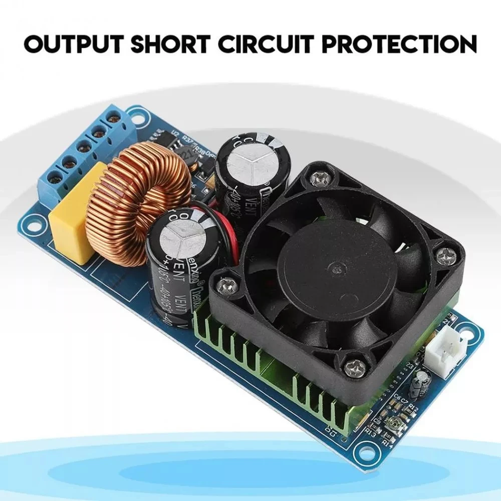 IRS2092S 500W Mono Channel Digital Amplifier Class D HIFI Power Amp Board With FAN
