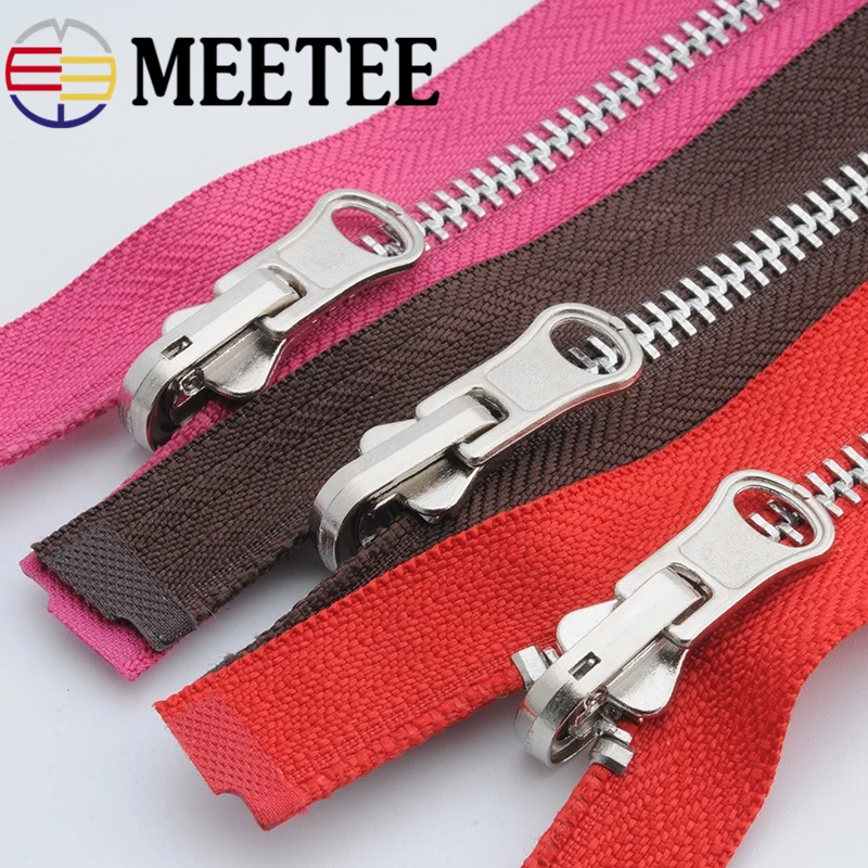 Металлическая молния Meetee 5 # двусторонний слайдер с открытым концом потяжка