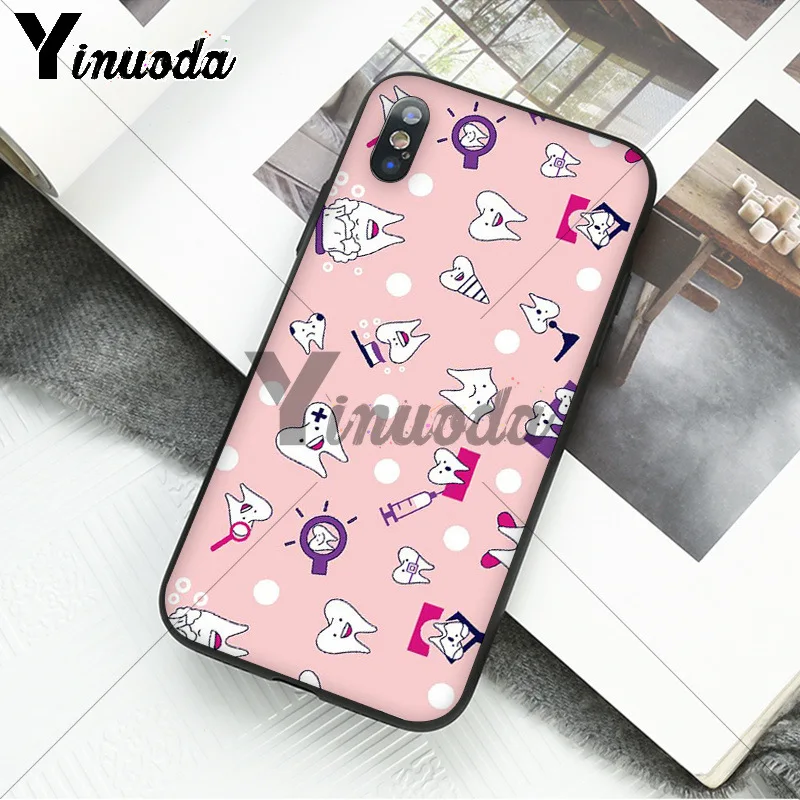 Cartoon Tooth Nurse Doctor Dentist Stethoscope Tooth Injections