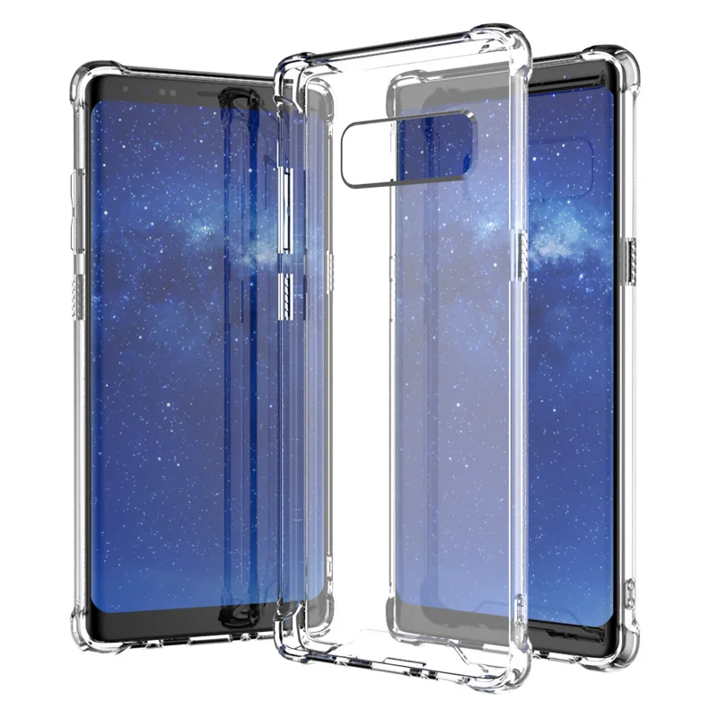 

HD Clear Armor Phone Case for Samsung S8 S9 Plus S7 edge Note 8 Slim Hard PC+TPU Corner Cushion Shockproof Note 8 Case