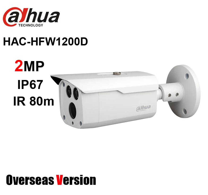 

Dahua HAC-HFW1200D 2MP HDCVI IR Bullet Camera 1080p IR 80m IP67 Overseas Version HAC-HFW1200DP CCTV Camera