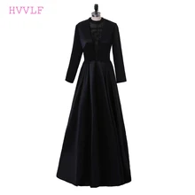 Черные Формальные платья знаменитостей трапециевидной формы с длинными рукавами, кружевом и жемчугом, прозрачные длинные вечерние платья знаменитые платья для красной дорожки