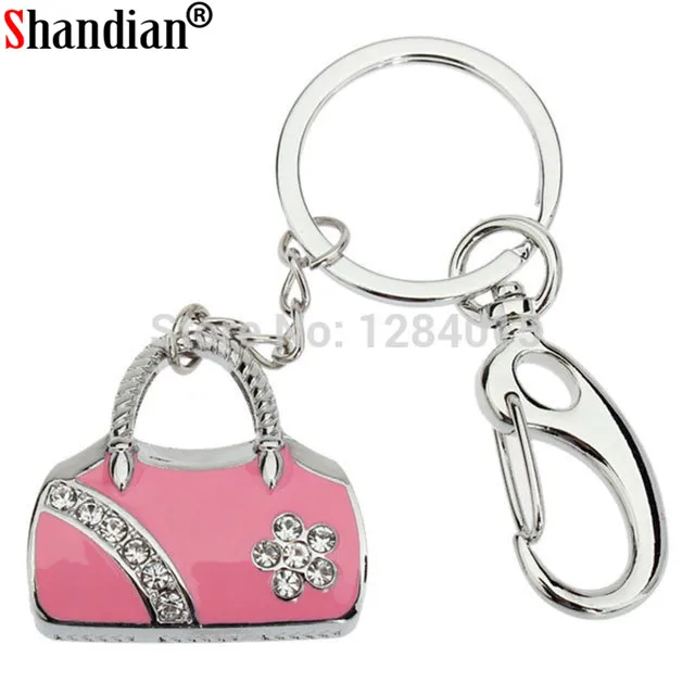 

SHANDIAN Pen drive pretty crystal bag 8G Custom Jewelry &Crystal Lady Bag pendrive USB Flash Drive 16GB 32GB 64GB USB Memory cad