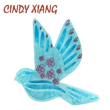 Синди Сян синий цвет Броши с птицами для женщин мода акриловый материал заколки с животными экологически чистый ацетат волокна подарок