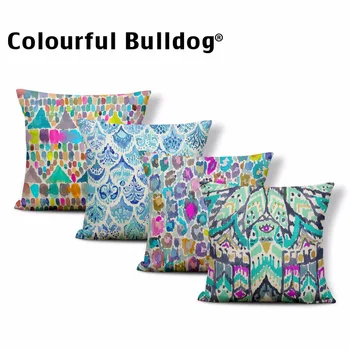 

Personalized Color Geometric Pillow Set Wave Pattern Round Spiral Arrow Shape Decorative Pillow Home Sofa Chair Cushion Cover