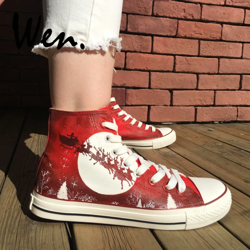 custom red shoes