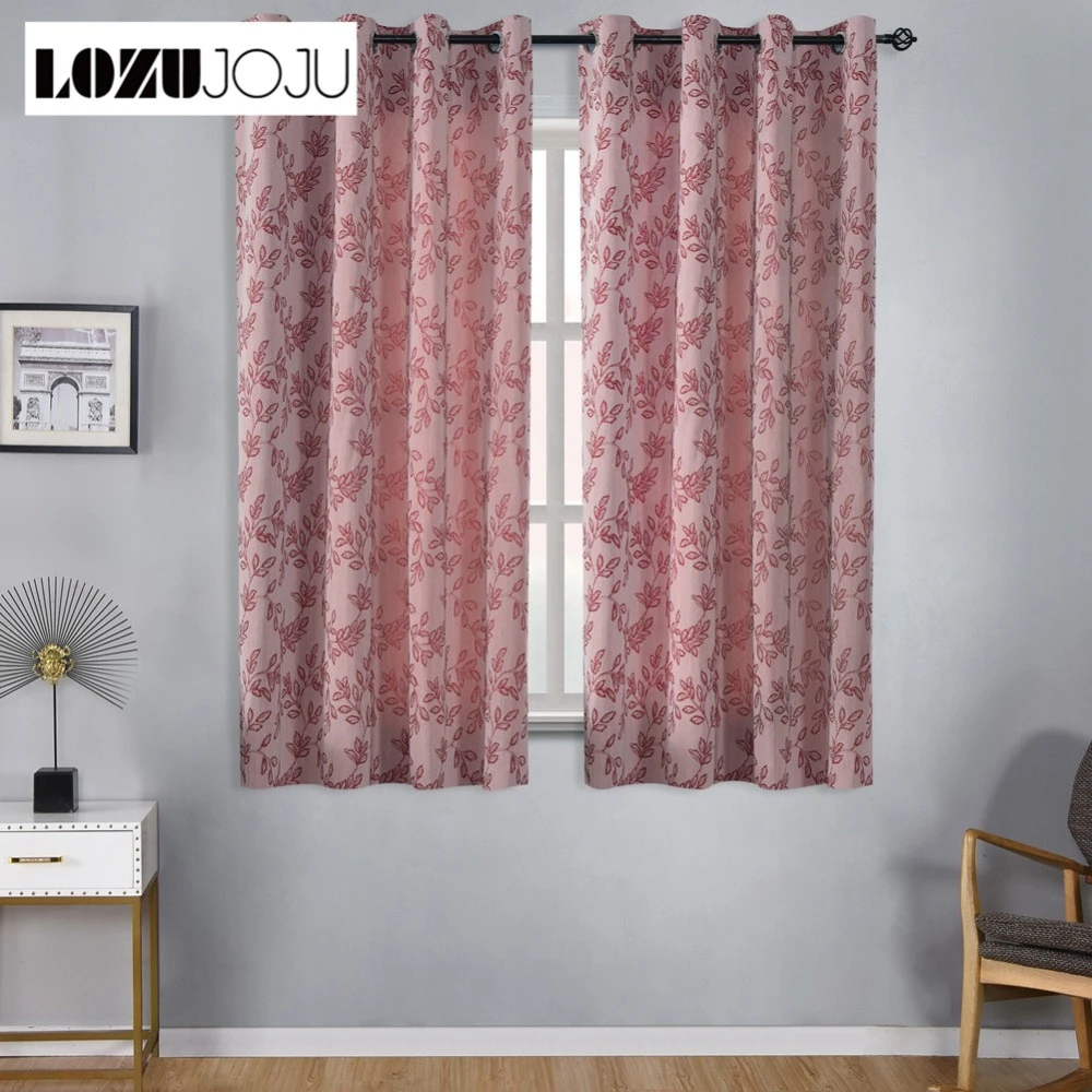 Varios Equipar Especial LOZUJOJU, cortinas de diseño sencillo con diseño de hojas de jacquard cortas  para ventanas de dormitorio, puertas de salón, cortinas de cocina, tela de  tela|Cortinas| - AliExpress