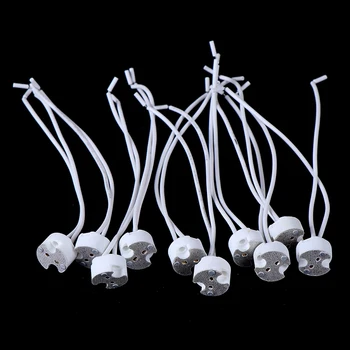 

1pc/5pcs/10pcs MR16 GU5.3 Base Socket Wire Connector Led Lamp Ceramic Holder
