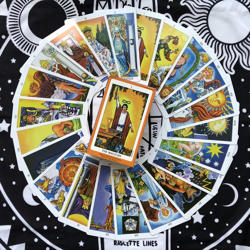 

Full English radiant rider wait factory made tarot with colorful box cards