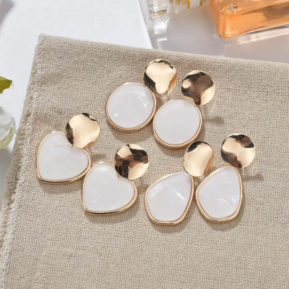 

New Shell Acrylic Tortoise Korean Earrings 2019 For Women Brincos Geometric Irregular Dangle Drop Earrings Female Jewelry Gifts
