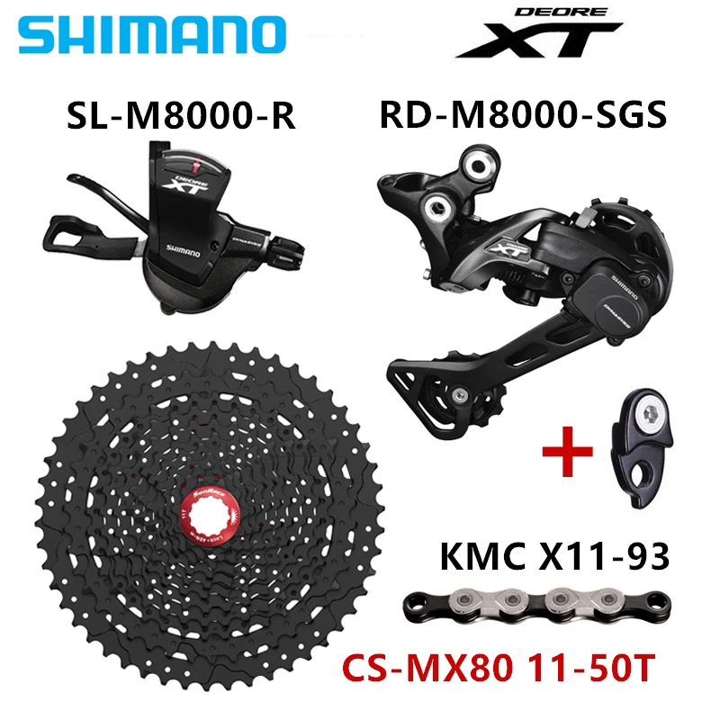 

SHIMANO DEORE XT M8000 Groupset MTB Mountain Bike 1x11-Speed 46T 50T SL+RD+CSMX80+X11.93 M8000 Shift Lever Rear Derailleur