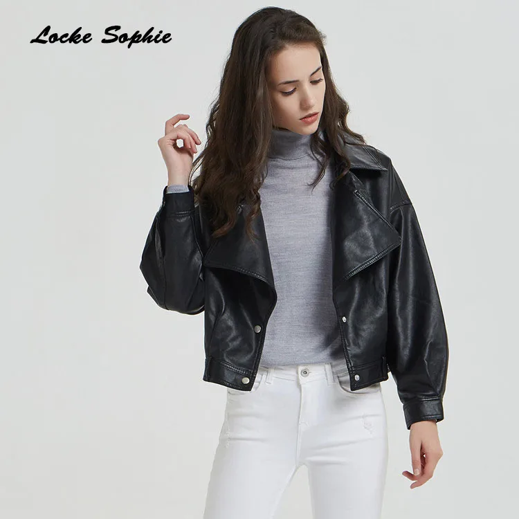 Women's Plus size short jacket blazers 2019 Autumn PU leather Buttons Splicing faux fur Jacket ladies Skinny locomotive blazers