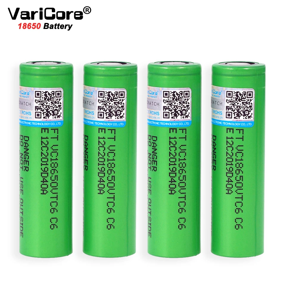 Литий-ионный аккумулятор VariCore VTC6 3 7 в 3000 мАч 18650 30 А выхлопная труба для