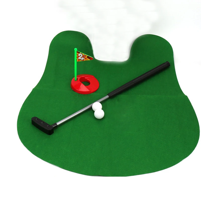 قعادة مرحاض مضرب لعبة غولف ميني مجموعة الجولف المرحاض عين جولف الأخضر الجدة لعبة Hig جودة للرجال والنساء النكات العملية