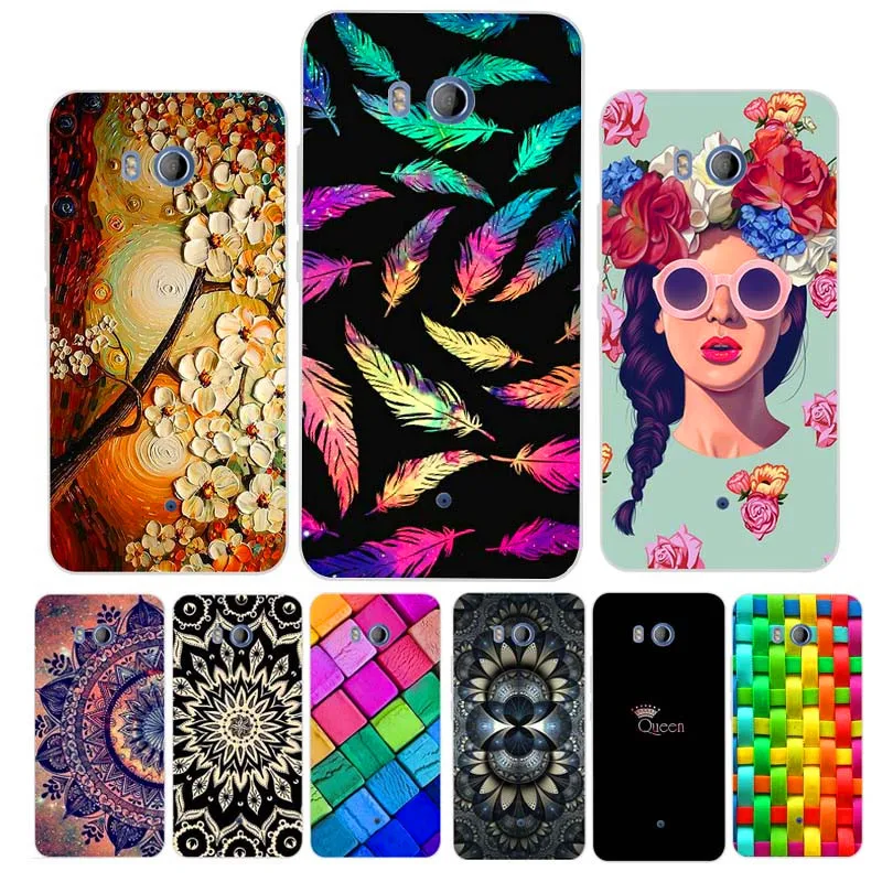 

For HTC U 11 U11 Case Cute Animal Flower Anime Soft Silicone TPU Skin Back Cover Phone Case for HTC U11 5.5" Soft Shell Cover