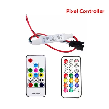 

Pixel LED Strip Controller DC5V DC12V DC24V Mini 3key RF 14key RF 21key wireless remote control For WS2811 SK6812 WS2812B 1903