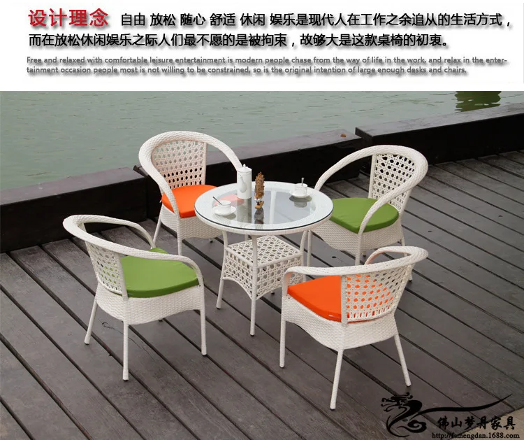 Rattan outdoor furniture sets for garden coffee table chairs LT03