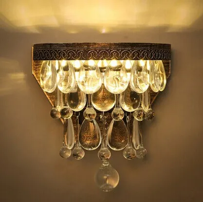 

LED Modern K9 Crystal Wall Light with 2 lights,Luxurious wall lamp for bedroom home lightings,E14*2 bulb included