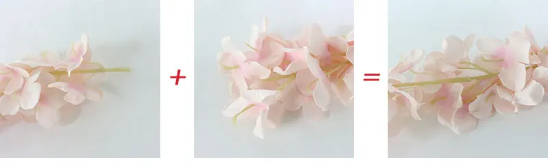 Flone Artificial Wisteria Rattan Silk Flower Simulation Flower Vine Flower Hydrangea  DIY Wedding Party Wall Hanging Decor Art (19)