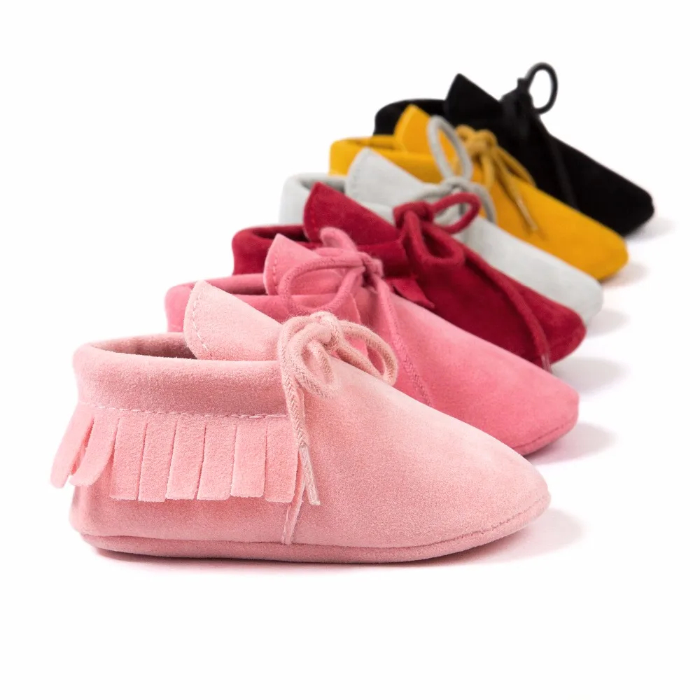 2019 Детские Мокасины детская обувь на мягкой подошве Нескользящая кроватки из искусственной кожи первые ходоки