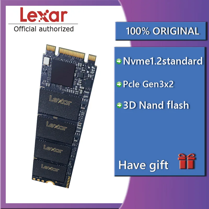 

Lexar NM500 128GB 256gb 512GB PCIe Gen3x2 Internal Solid State Drive M.2 2280 NVMe HDD Hard Disk SSD For Laptop NoteBook PC