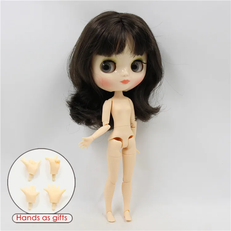 Blyth Middie кукла черная шарнирная кукла 1/8 кукла BL950 20 см - Цвет: nude doll(mosha)