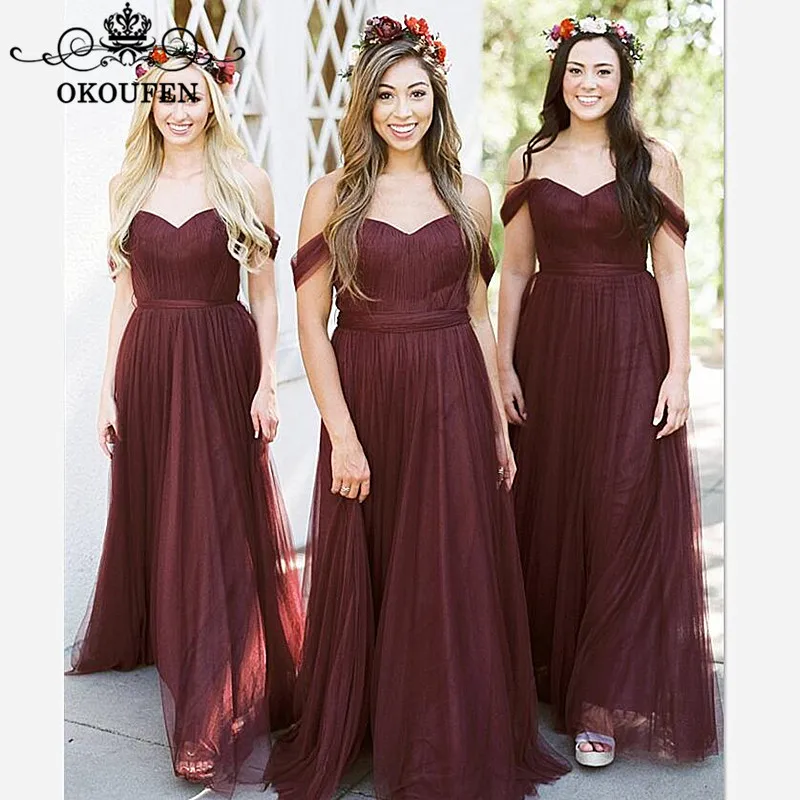 dark maroon dresses