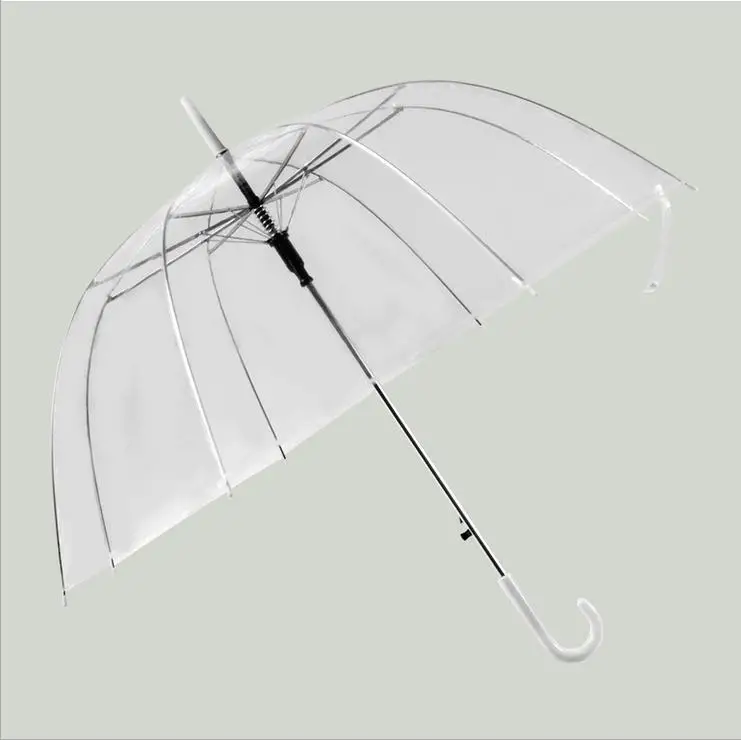 Прозрачный креативный зонтик с птичьей клеткой зонтик с длинной ручкой зонтик с 8 ребрами солнечный и дождливый зонтик для женщин и девушек инструменты для улицы - Цвет: Transparent