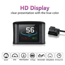 Newest P10 Hud Smart Driving Computer Head-Up Display Fuel Consumption Temperature Gauge Diagnostic Tool Free Shipping