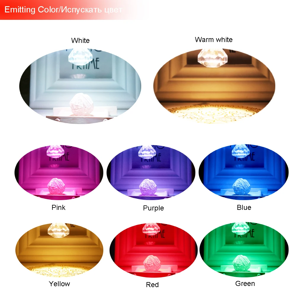 5PCS Luxurious LED Spotlight Mini Led Spot Light Cabinet Lamp Bulb 3W Diamond Ceiling Down Lighting AC85-265V Gold Aluminum JQ