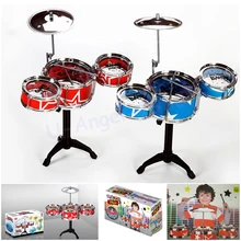 Geschenk Idee Kinder Spielzeug Trommel Set Jungen Mädchen Spielen Musik Entwickeln Intelligenz blau und rot für wählen + Kostenloser versand