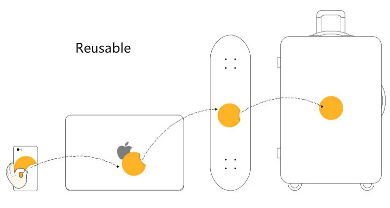 51 шт./лот ПВХ водонепроницаемое приложение для американского Apple логотип для ноутбука багажник скейтборд на холодильник телефон наклейка автомобиль-Стайлинг игрушка наклейка