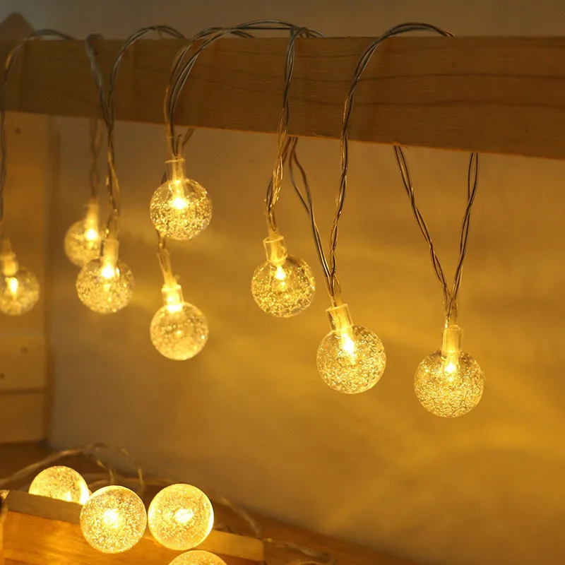 

3/5m fairy lights string battery power bubble ball light string wedding Christmas holiday lighting decorative lights