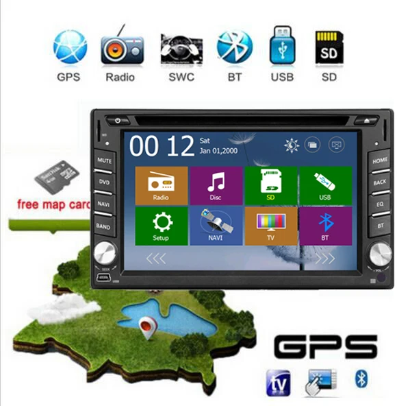 Новая Система Навигации GPS Dvd-плеер 2-Din ПК Автомобиля Стерео ТВ-Радио Bluetooth Ipod 3 Г RDS