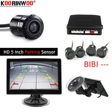 Koorinwoo aparelho de som automotivo, monitor de vídeo 5 Polegada, câmera traseira, sensor de estacionamento, acessórios para automóveis einparkhilfe