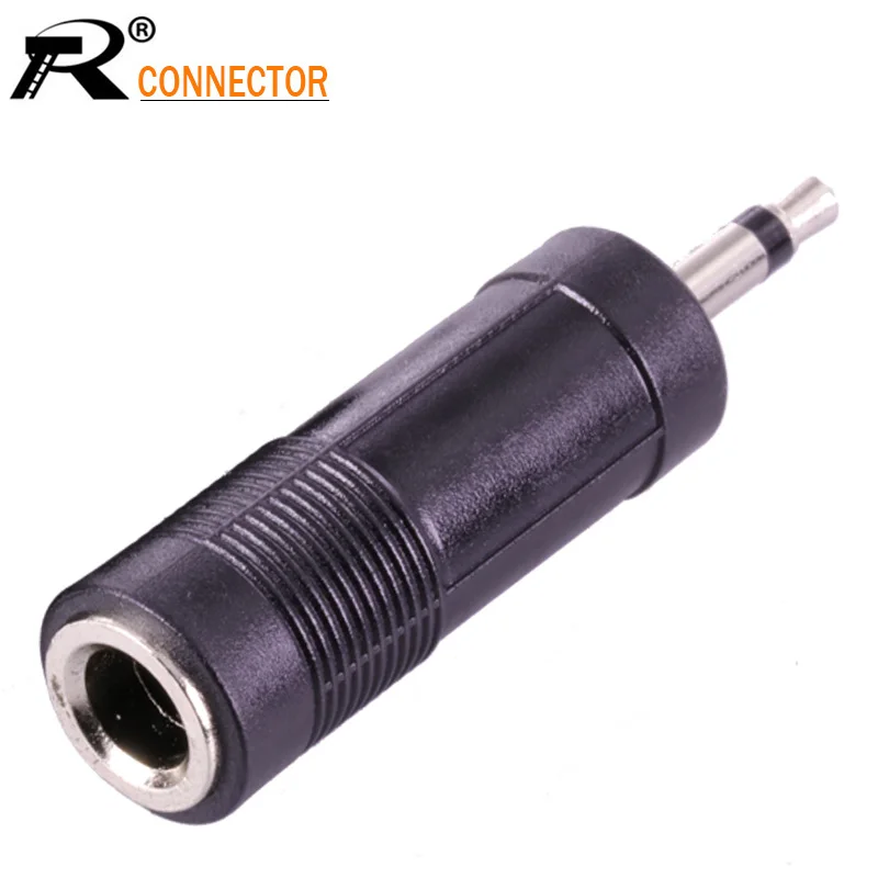 

Jack 6.3 to Plug 3.5 Adapter Nickle Speaker Plug 3.5mm MONO Plug High quality Plastic Audio Connector