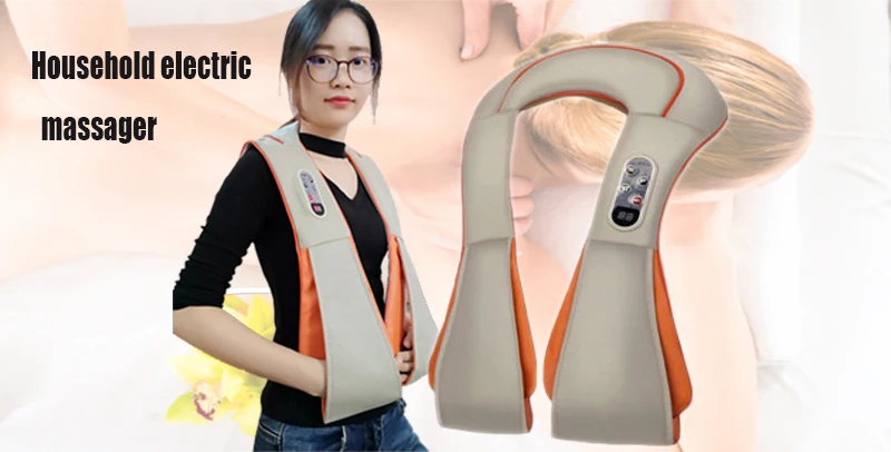 U-shaped electric infrared heating kneading family massager shiatsu back shoulder massager masseur for neck and body