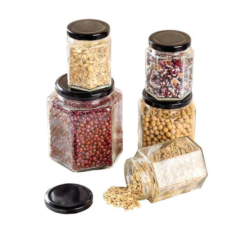 

Transparent Glass Sealing Bottle Storage Boxes Jam Bottle Sealing Pot Kitchen Food Storage Box Grain Storage Tank Condiment Pot