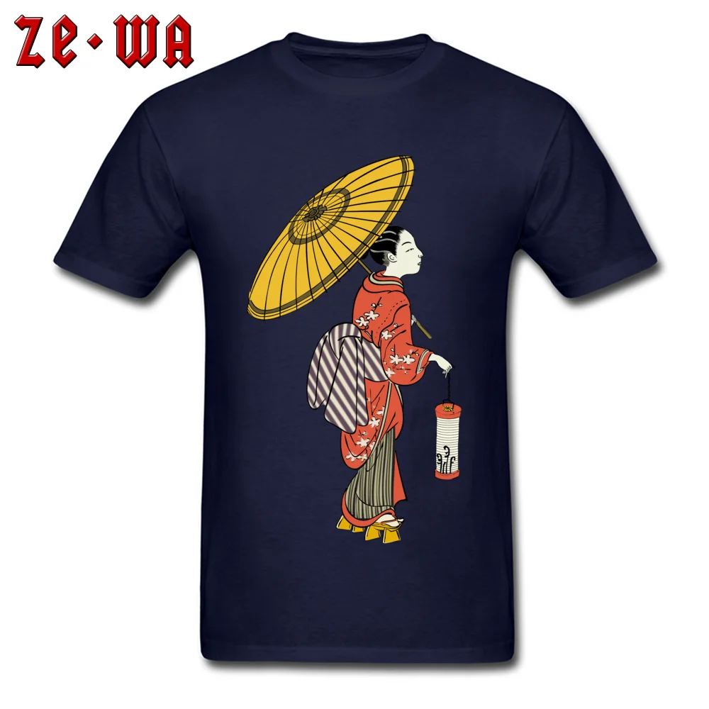 Normal Top T-shirts Cute Round Neck Japanese art Edo period 100% Cotton Boy Tops T Shirt Street Short Sleeve T-shirts Japanese art Edo period navy