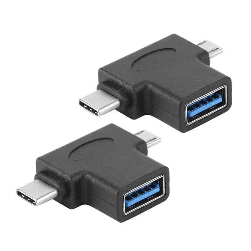 

2pcs USB OTG Adapter USB 3.0 Female to Micro USB Type-C Male Converter