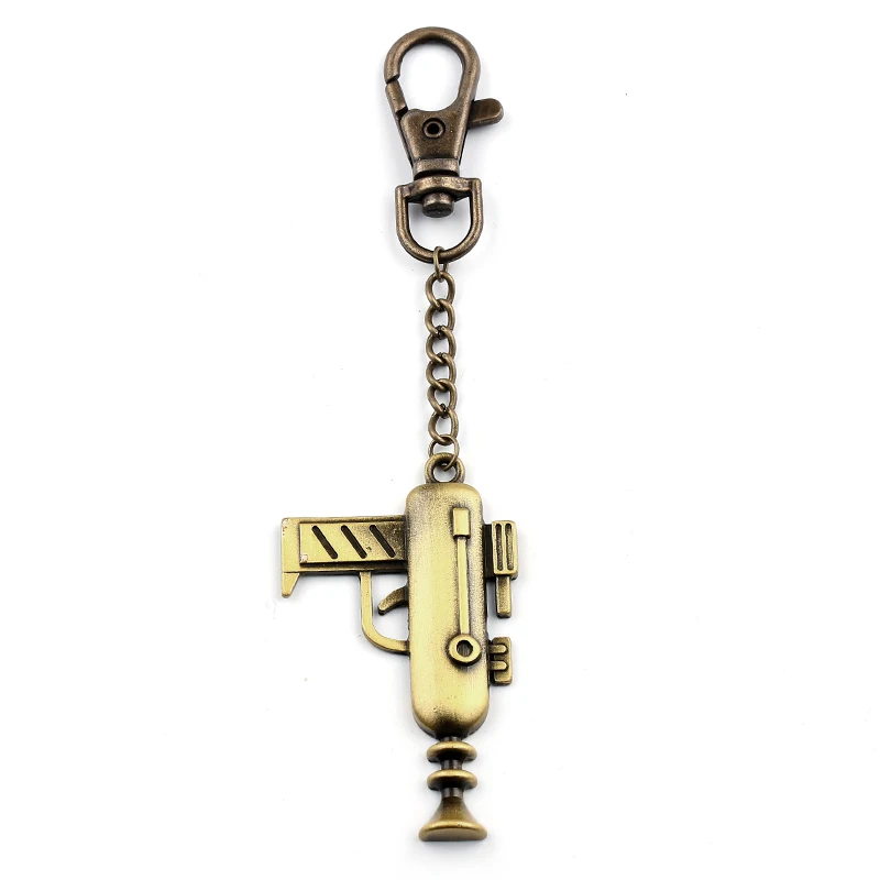 

Rick and Morty 3D Portal Machine Gun Weapon Metal Pendant Keychain 2018 New Fashion Cartoon Anime Jewelry Cosplay Gift