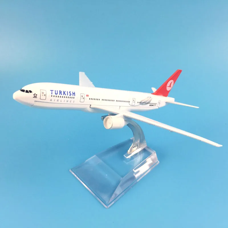 16 см Турецкие авиалинии 777 металлический сплав модель самолета Игрушечная модель самолета самолет подарок на день рождения
