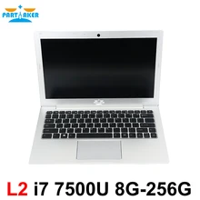 Partaker L2 Laptop Computer Windows 10 Notebook Computer 13.3 Inch Core I7 7500U with Backlit Keyboard 1920*1080 Ultrabook